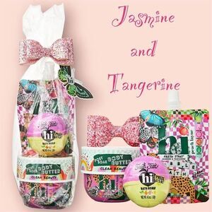 NEW Hi Peach Layne 4PC Fresh Start Jasmine and Tangerine Bath & Body Gift Set